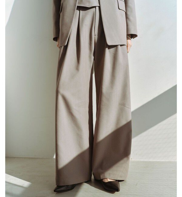 UNITED ARROWS green label relaxing「＜SEASONAL COLLECTION＞ワイド パンツ」|スラックス|DK.GRAY