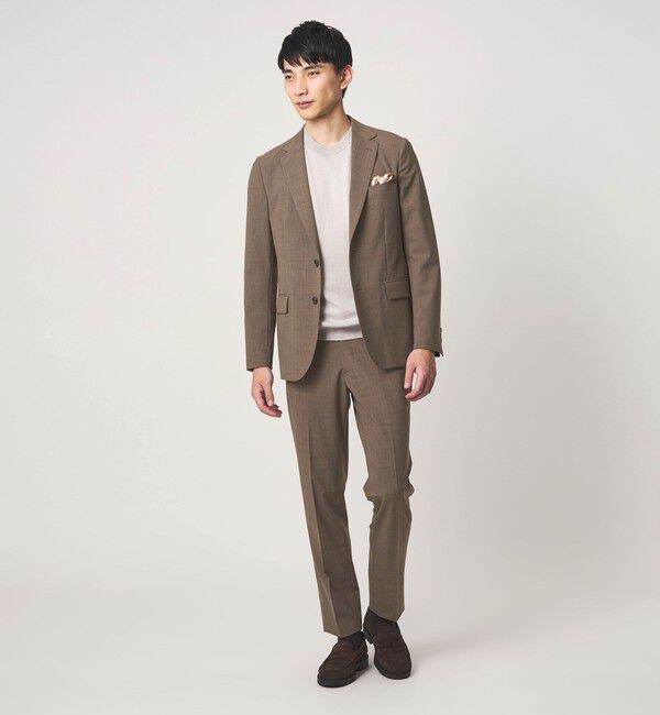 UNITED ARROWS green label relaxing「A+ TWPU チドリ スリム セットアップ パンツ スラックス -ウォッシャブル・ストレッチ・ウエストアジャスタ」|スーツ|