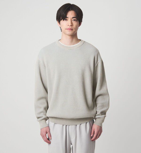UNITED ARROWS green label relaxing「コットン リバー カノコ クルーネック ニット」|ニット・セーター|