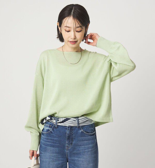 UNITED ARROWS green label relaxing「シャーリー ワイド プルオーバー ニット ウォッシャブル」|ニット・セーター|LIME