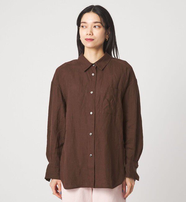 UNITED ARROWS green label relaxing「【結論シリーズ】リネン2WAYシャツ［size SHORTあり］」|シャツ・ブラウス|