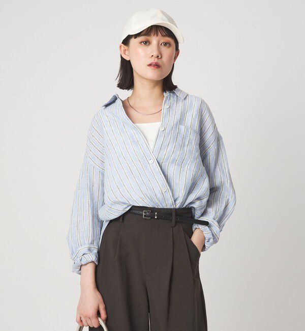 UNITED ARROWS green label relaxing「【結論シリーズ】リネン2WAYシャツ［size SHORTあり］」|シャツ・ブラウス|