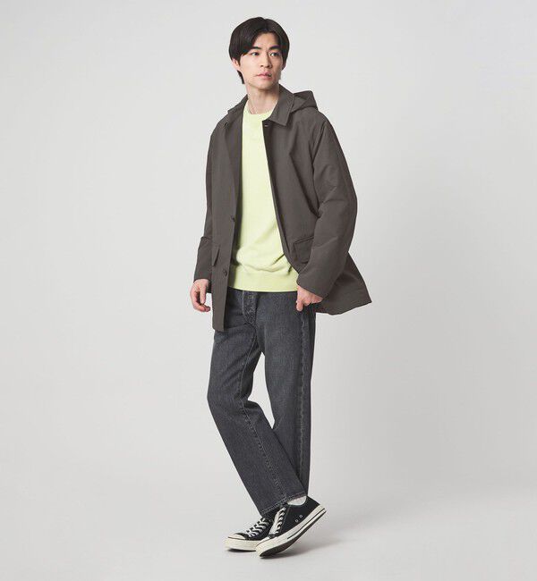 UNITED ARROWS green label relaxing「DICROS ミドル フード ステンカラー コート -撥水-」|ステンカラーコート|
