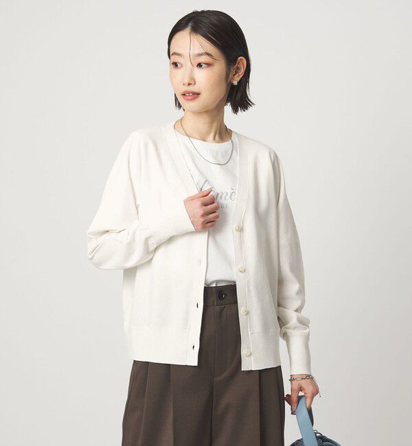 UNITED ARROWS green label relaxing「HIYOKE Vネック ニット カーディガン マシンウォッシャブル 接触冷感 UVカット 遮熱」|カーディガン|
