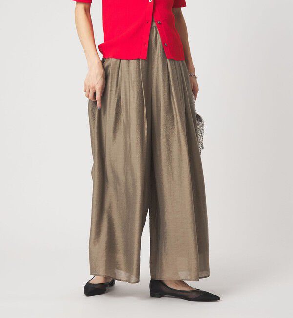 UNITED ARROWS green label relaxing「［size SHORTあり］エアリー シアー イージー ワイド パンツ」|キュロット|MOCA