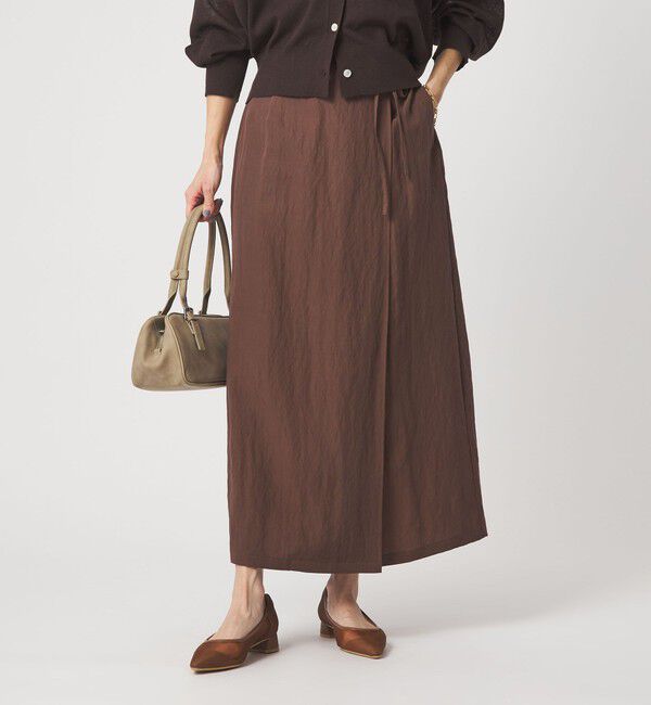 UNITED ARROWS green label relaxing「［size SHORTあり］フィブリル ナロー スカート」|タイト|MD.BROWN