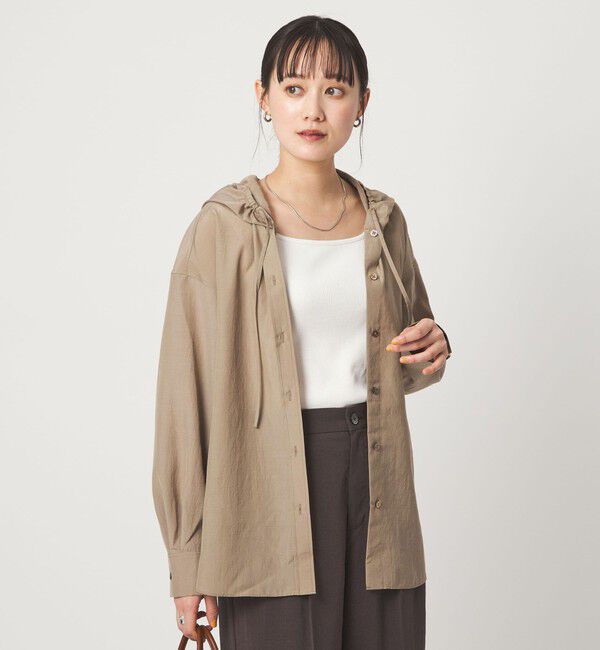 UNITED ARROWS green label relaxing「フード シャツ UVカット 接触冷感」|シャツ・ブラウス|