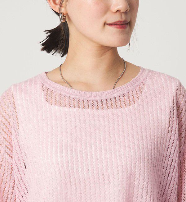 UNITED ARROWS green label relaxing「フレンチリネン メッシュ プルオーバー ニット」|ニット・セーター|