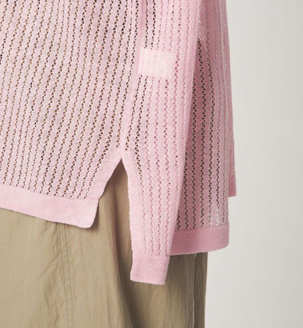 UNITED ARROWS green label relaxing「フレンチリネン メッシュ プルオーバー ニット」|ニット・セーター|