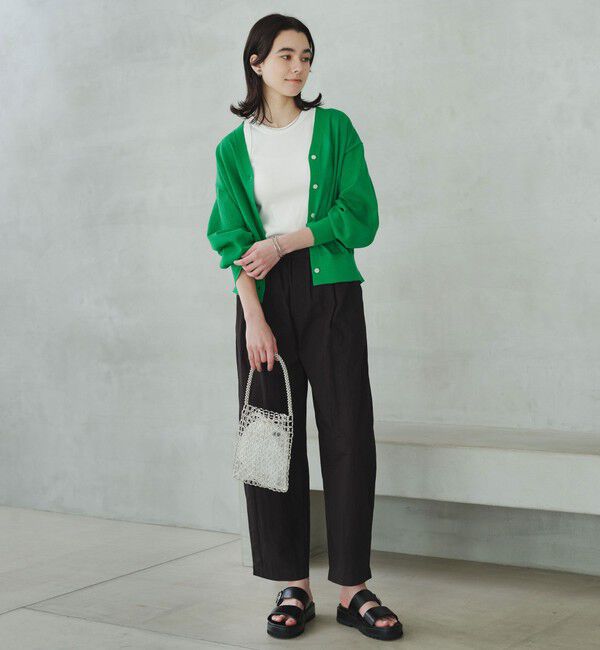 UNITED ARROWS green label relaxing「【結論シリーズ】ビューティーネック2WAYカーデ ウォッシャブル」|カーディガン|