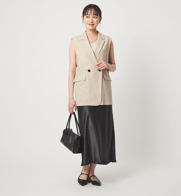 UNITED ARROWS green label relaxing「ラスティック ツイル ジレ マシンウォッシャブル ストレッチ UVカット 吸水速乾」|ベスト・ジレ|