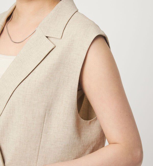 UNITED ARROWS green label relaxing「ラスティック ツイル ジレ マシンウォッシャブル ストレッチ UVカット 吸水速乾」|ベスト・ジレ|