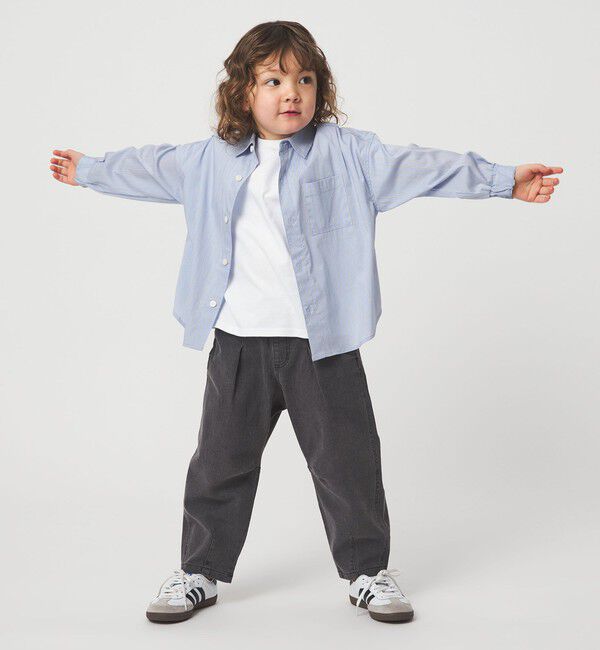 UNITED ARROWS green label relaxing「ストライプシャツ / キッズ  100cm-130cm 撥水」|シャツ・ブラウス|