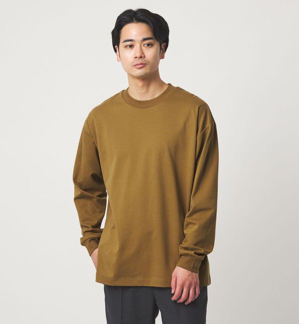 UNITED ARROWS green label relaxing「ALBINI ハイゲージ モクロディ クルーネック カットソー」|Tシャツ・カットソー|MUSTARD