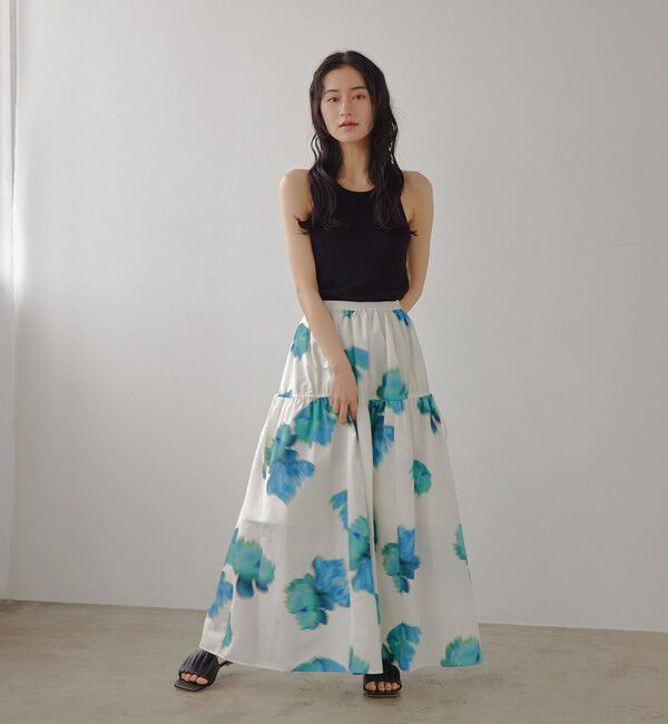 EMMEL REFINES「＜EMMEL REFINES＞EM ビッグフラワー ギャザー フレアスカート」|スカート|
