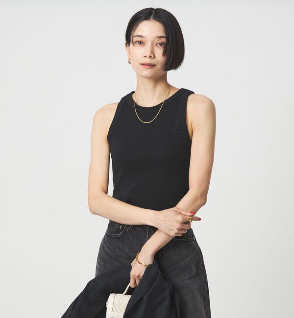 UNITED ARROWS green label relaxing「アメリカン スリーブ タンクトップ 抗菌」|タンクトップ|BLACK