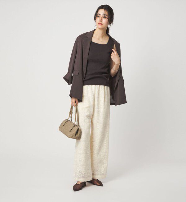 UNITED ARROWS green label relaxing「デコルテ フライス タンクトップ 抗菌」|タンクトップ|