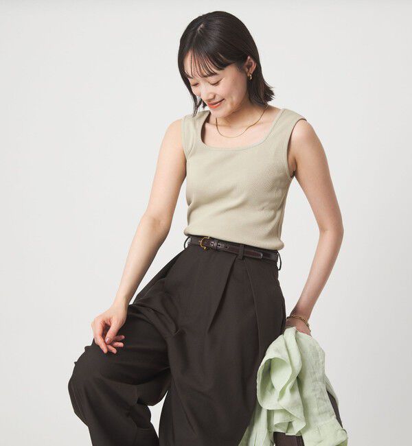 UNITED ARROWS green label relaxing「デコルテ フライス タンクトップ 抗菌」|タンクトップ|