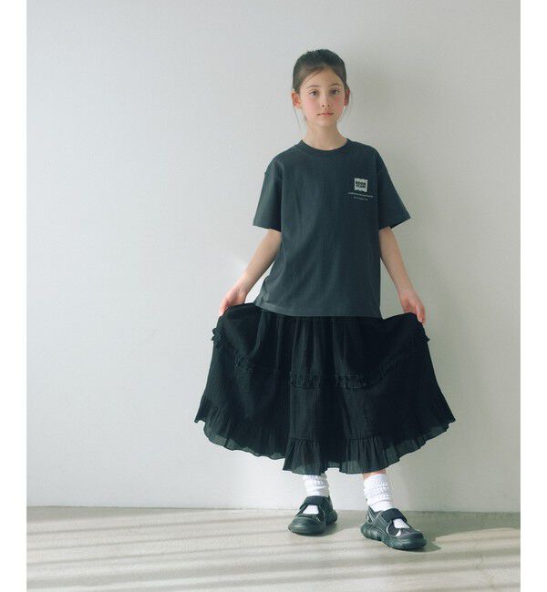 UNITED ARROWS green label relaxing「楊柳フリル ロングスカート / キッズ  140cm-160cm」|スカート|