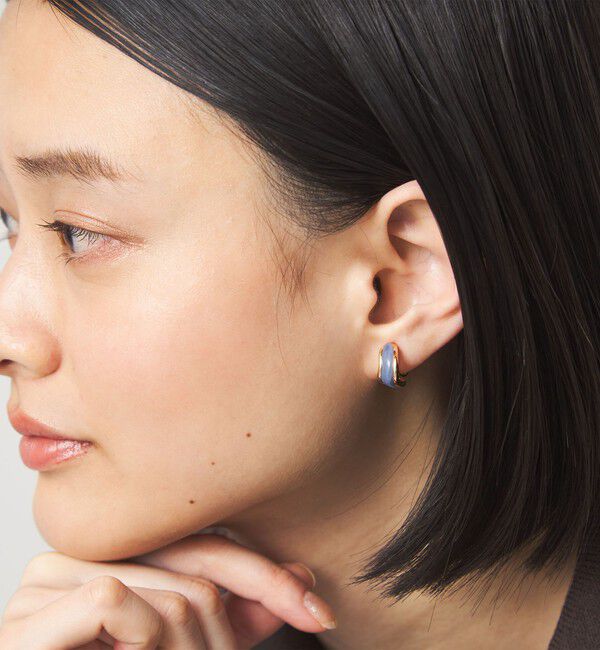 UNITED ARROWS green label relaxing「メタルフレーム マーブル イヤリング」|イヤリング|COBALT