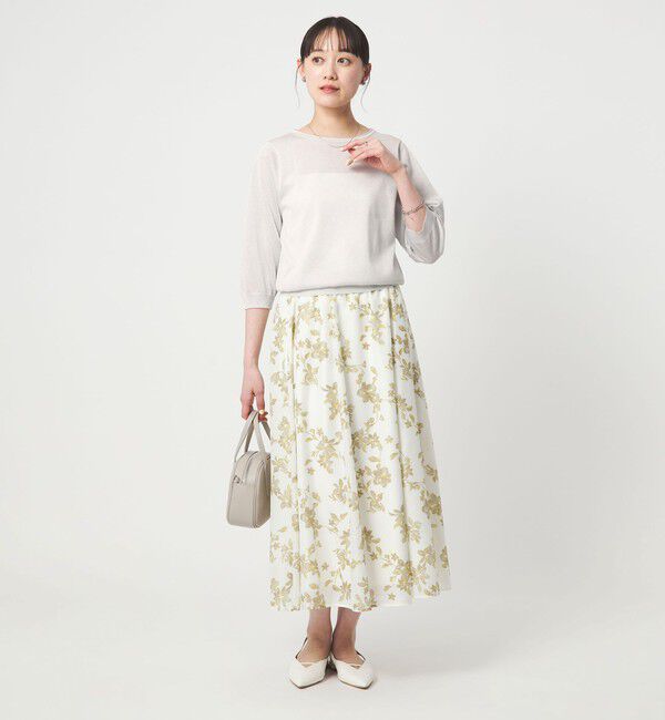 UNITED ARROWS green label relaxing「ラメ 6分袖 ニット プルオーバー」|ニット・セーター|