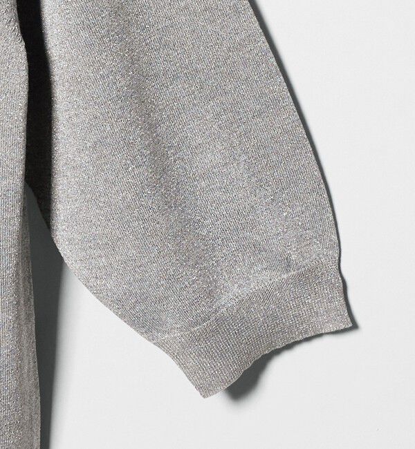 UNITED ARROWS green label relaxing「ラメ 6分袖 ニット プルオーバー」|ニット・セーター|