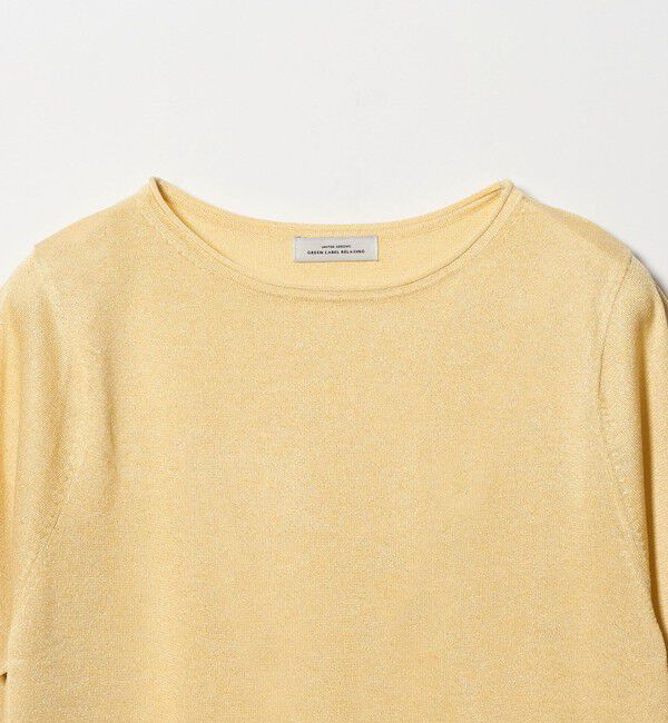 UNITED ARROWS green label relaxing「ラメ 6分袖 ニット プルオーバー」|ニット・セーター|