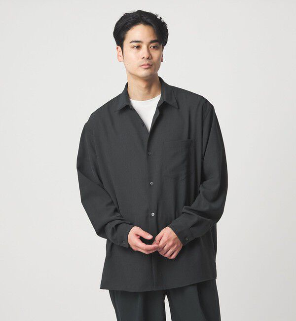 UNITED ARROWS green label relaxing「ワッシャー ポプリン ボックス シャツ」|シャツ・ブラウス|DK.GRAY