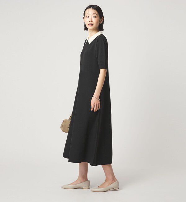 UNITED ARROWS green label relaxing「ハイショク エリツキ ショートスリーブ ニット ワンピース」|ワンピース|