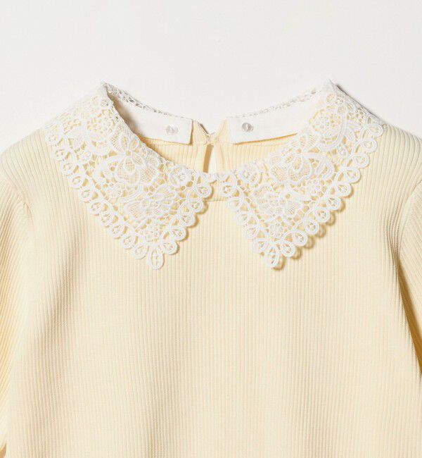 UNITED ARROWS green label relaxing「リブ エリレース 2WAY 5分袖 ニット プルオーバー」|ニット・セーター|