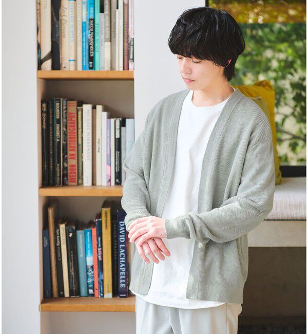 UNITED ARROWS green label relaxing「リネン アゼ イージーカーディガン」|カーディガン|LT.GRAY