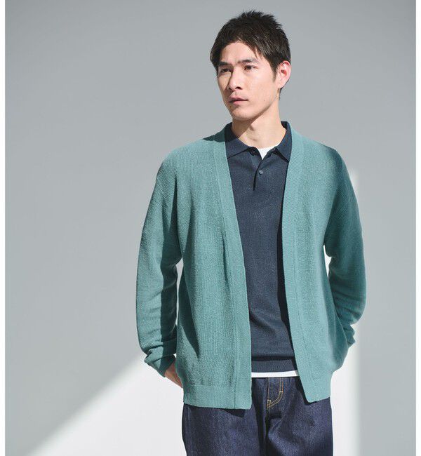 UNITED ARROWS green label relaxing「リネン アゼ イージーカーディガン」|カーディガン|LT.BLUE