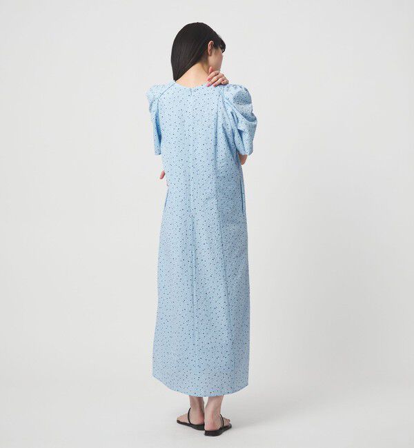 EMMEL REFINES「＜EMMEL REFINES＞EM ドットプリント タックギャザースリーブ ワンピース」|ワンピース|