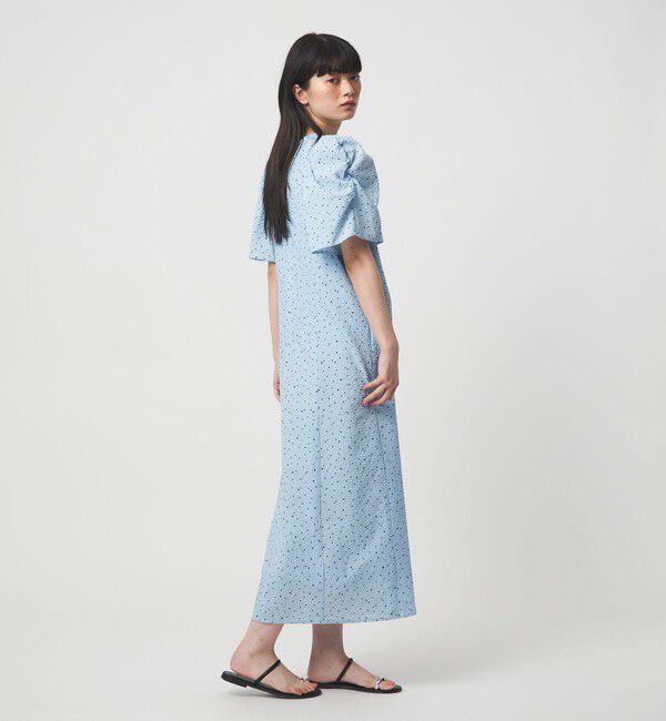 EMMEL REFINES「＜EMMEL REFINES＞EM ドットプリント タックギャザースリーブ ワンピース」|ワンピース|