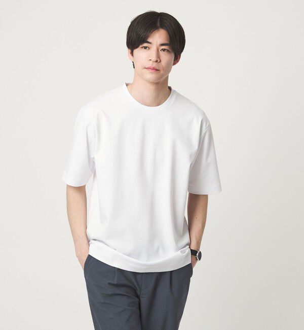 UNITED ARROWS green label relaxing「オーガニックコットン ポンチ クルーネック Tシャツ -接触冷感-」|Tシャツ・カットソー|