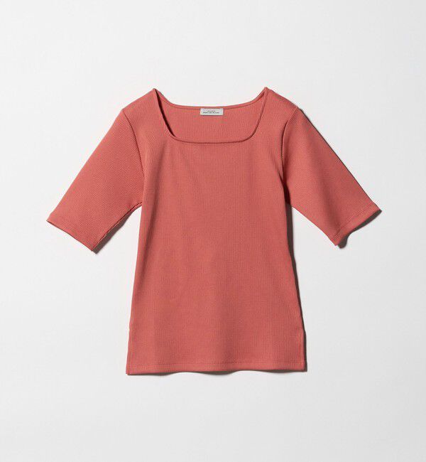 UNITED ARROWS green label relaxing「ブライトリブ スクエアネック 5分袖 プルオーバー カットソー」|Tシャツ・カットソー|