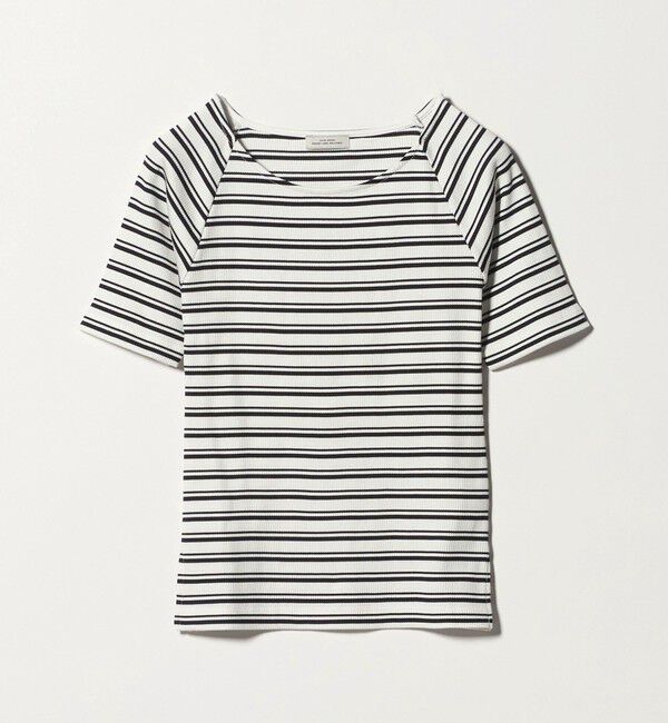 UNITED ARROWS green label relaxing「ブライトリブ ボートネック 5分袖 プルオーバー カットソー」|Tシャツ・カットソー|