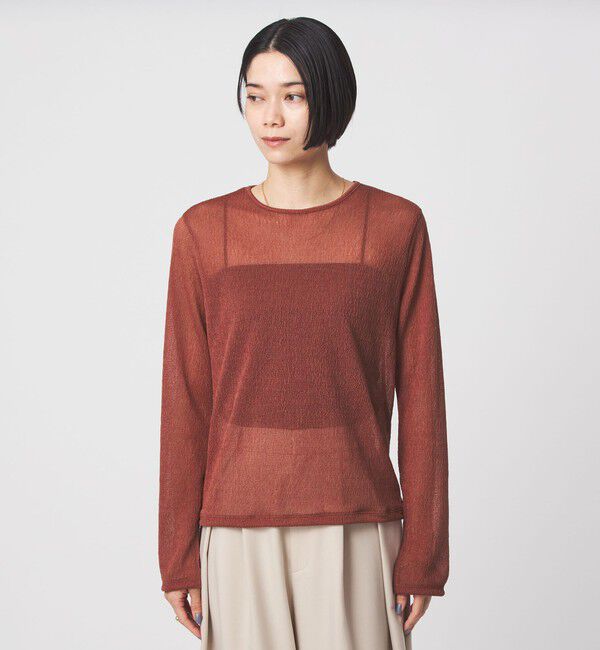 UNITED ARROWS green label relaxing「シャーリング シアー ロングスリーブ プルオーバー カットソー」|Tシャツ・カットソー|