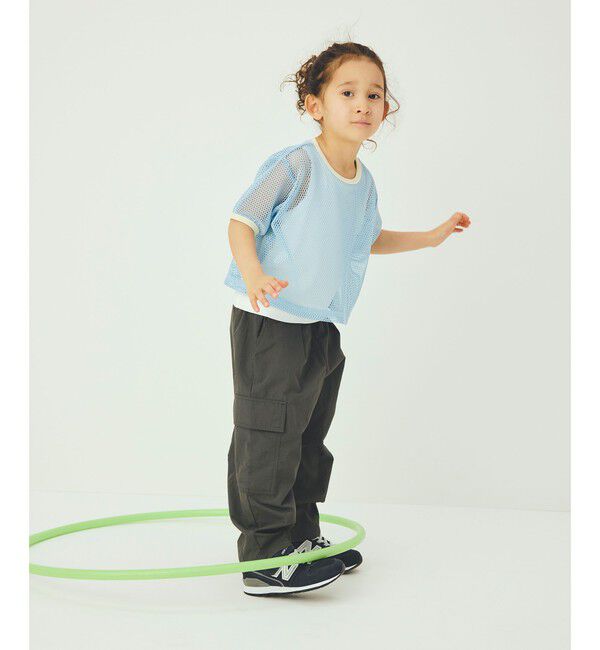 UNITED ARROWS green label relaxing「【スタメンシリーズ】タッサーカーゴパンツ / キッズ  100cm-160cm 撥水 UVカット」|チノ|