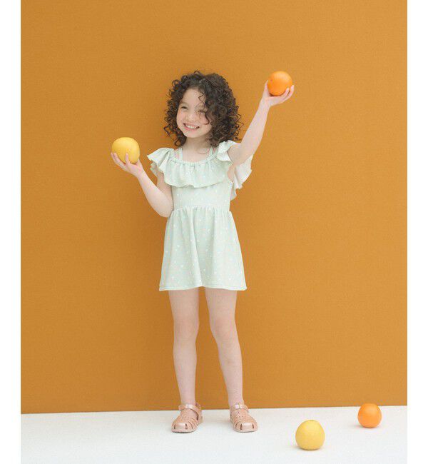UNITED ARROWS green label relaxing「ラッフルスイムワンピース マルチモチーフ / 水着 / キッズ 100cm-130cm」|スポーツ|LIME
