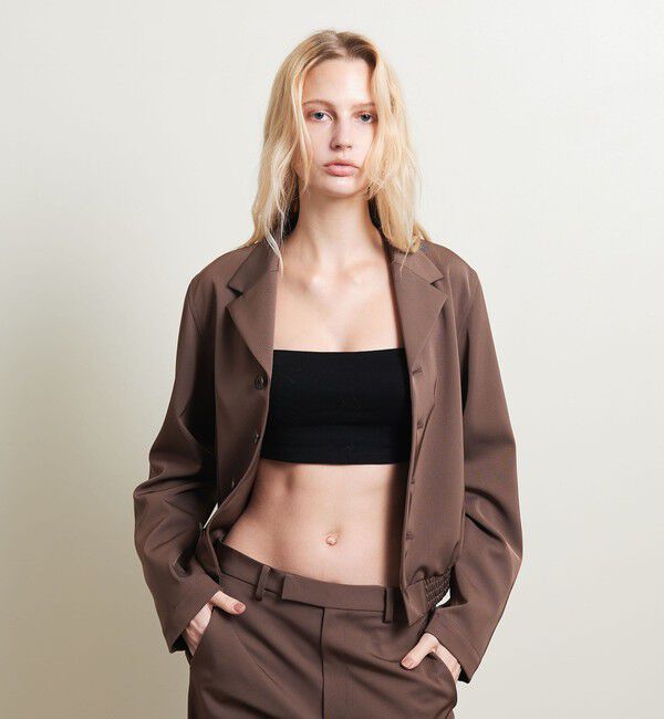 ATTISESSION「＜ATTISESSION＞コットン バンドゥ」|キャミソール|BLACK