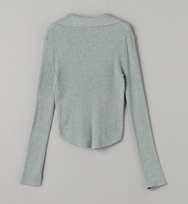 BEAUTY&YOUTH UNITED ARROWS「コットンリブ オープンカラーニット ウォッシャブル」|ニット・セーター|