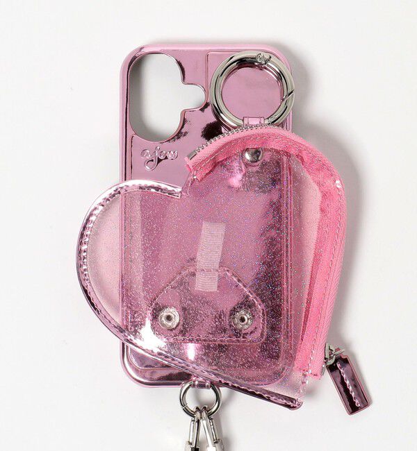 BEAUTY&YOUTH UNITED ARROWS「＜ajew＞PVC HEART PLANET POCKET iPhone16ケース」|モバイルケース|PINK
