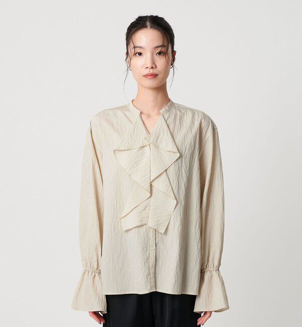 BEAUTY&YOUTH UNITED ARROWS「ラッフル スキッパーブラウス ウォッシャブル」|シャツ・ブラウス|