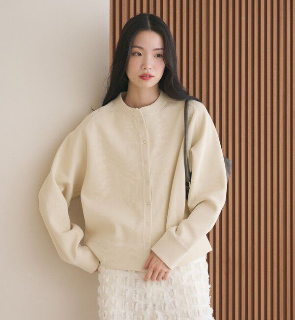 BEAUTY&YOUTH UNITED ARROWS「ダブルフェイス リングボタンカーディガン ウォッシャブル」|カーディガン|