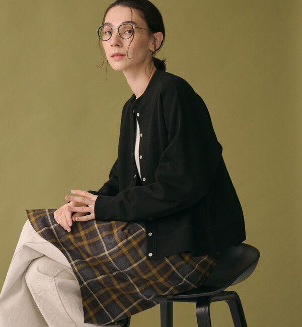 BEAUTY&YOUTH UNITED ARROWS「ダブルフェイス リングボタンカーディガン ウォッシャブル」|カーディガン|