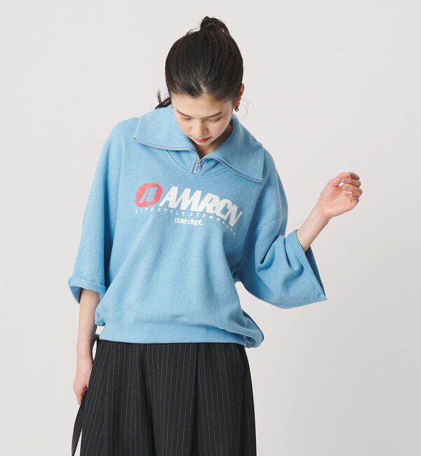 BEAUTY&YOUTH UNITED ARROWS「【別注】＜Americana＞ジップ ショートスリーブ スウェットプルオーバー」|スウェット・ジャージ|