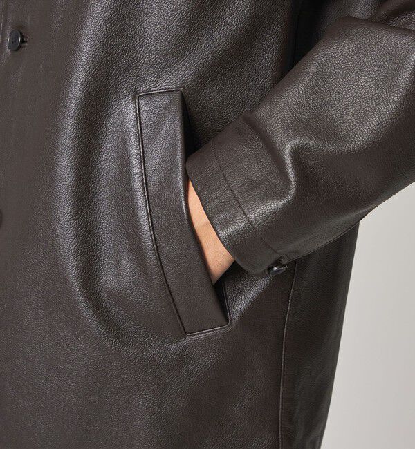 STEVEN ALAN「＜Steven Alan＞ シボ シープレザー カーコート」|ブルゾン・スタジャン|