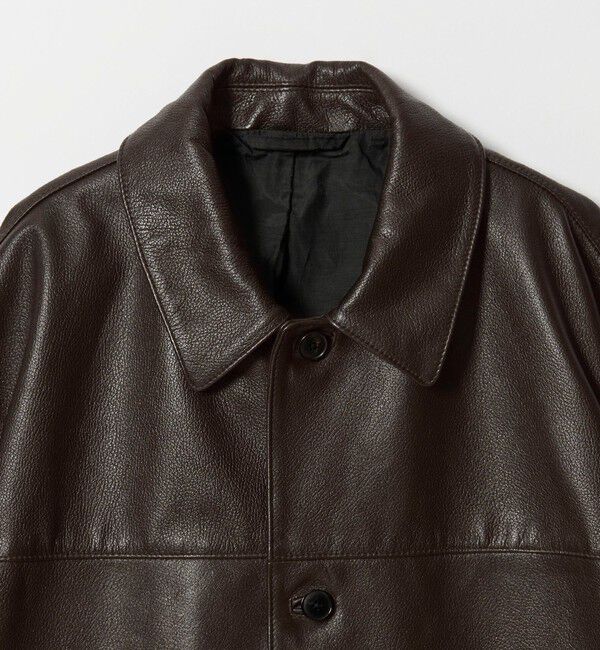 STEVEN ALAN「＜Steven Alan＞ シボ シープレザー カーコート」|ブルゾン・スタジャン|