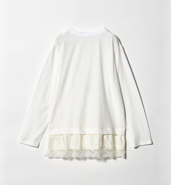 BEAUTY&YOUTH UNITED ARROWS「レースドッキング　ロングスリーブTシャツ」|Tシャツ・カットソー|